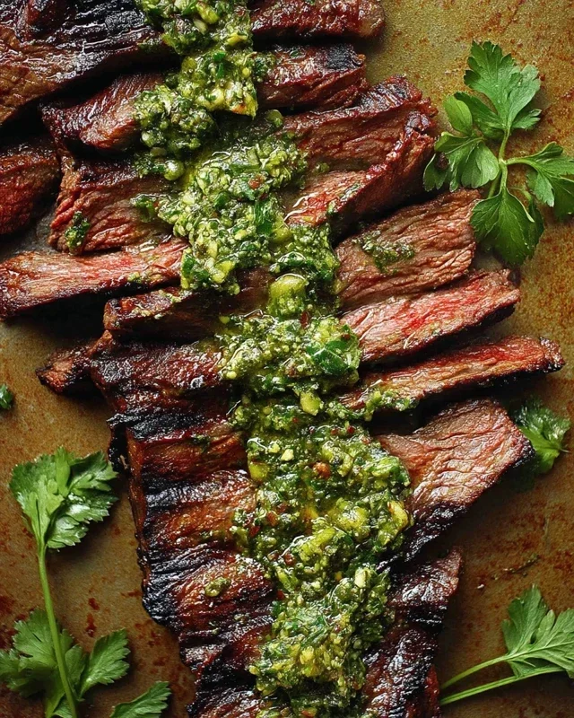 Skirt Steak Marinade Recipe with Chimichurri Recipe