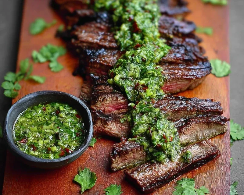 Skirt Steak Marinade Recipe with Chimichurri Recipe