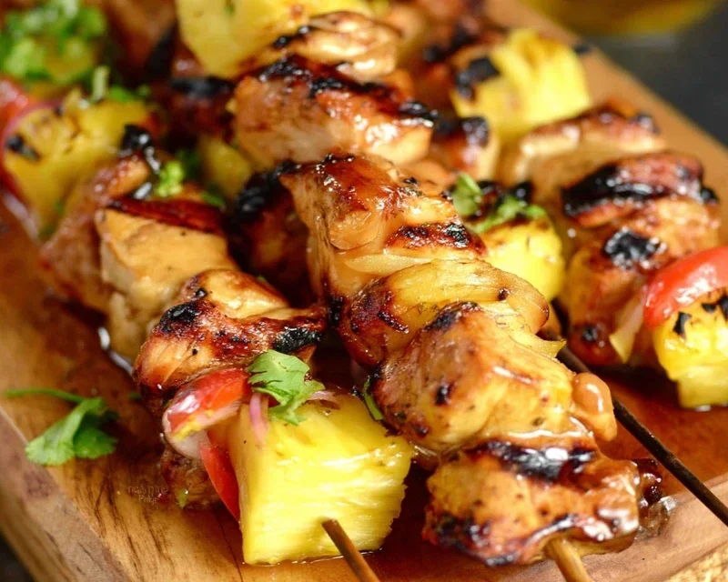 Pineapple Chicken Kebabs Recipe