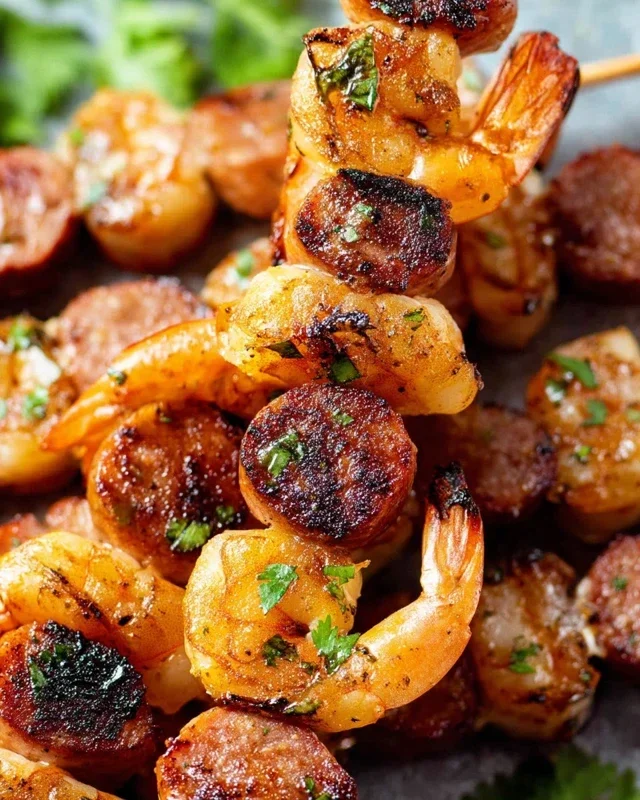 Sausage and Shrimp Kabobs