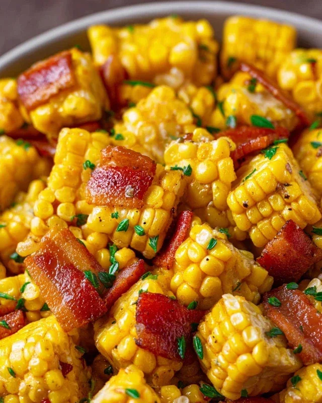 Fresh Corn and Beef Beef Bacon Side Dish