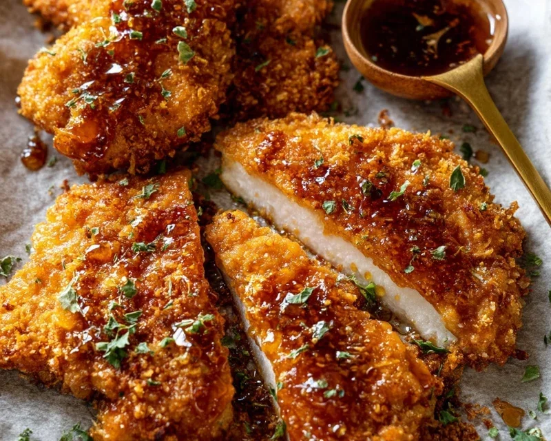 Baked Crunchy Hot Honey Chicken