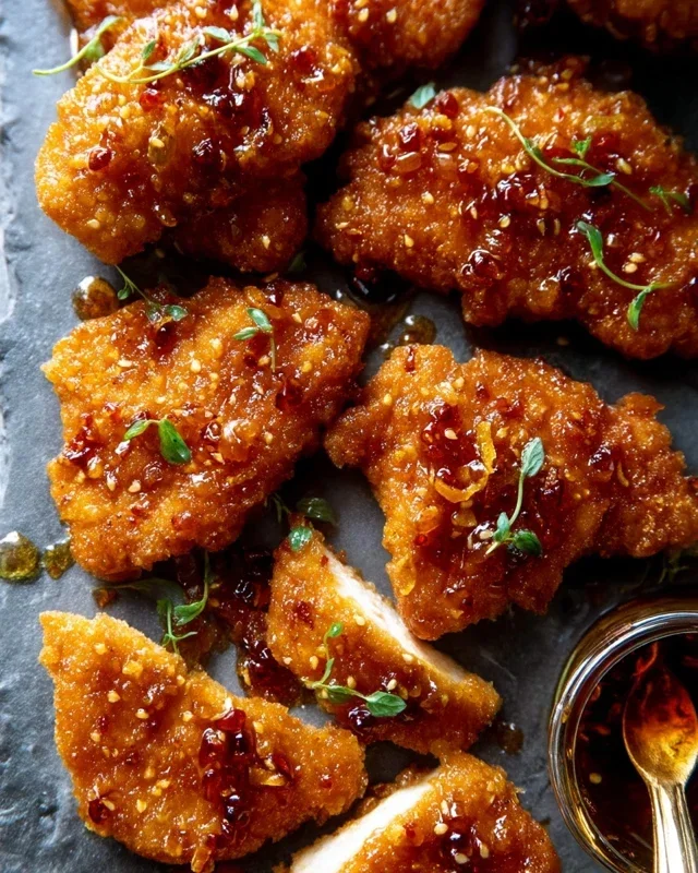 Baked Crunchy Hot Honey Chicken