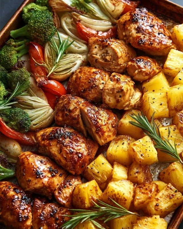 Hawaiian Chicken Sheet Pan
