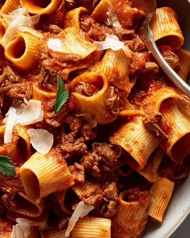 Beef Pasta in Tomato Sauce {Beef Ragu Pasta}