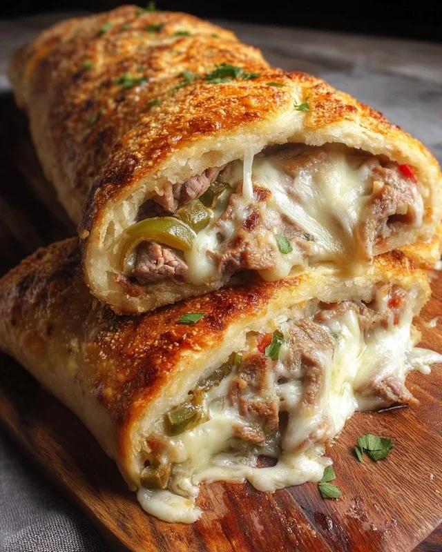Philly Cheesesteak Stromboli
