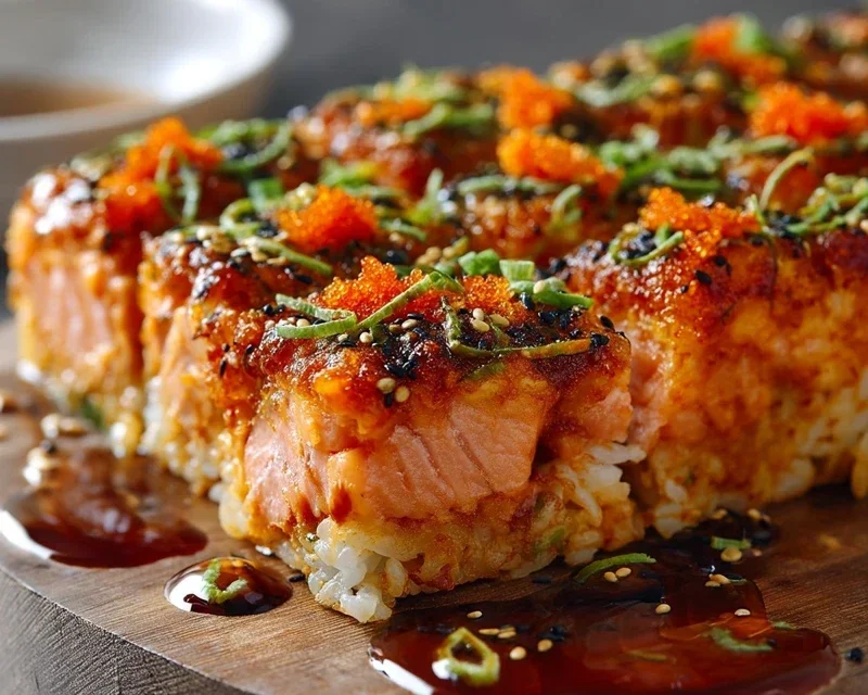 Spicy Salmon Sushi Bake Recipe