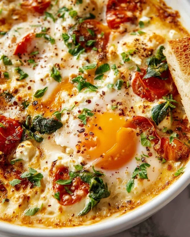 Baked Feta Eggs