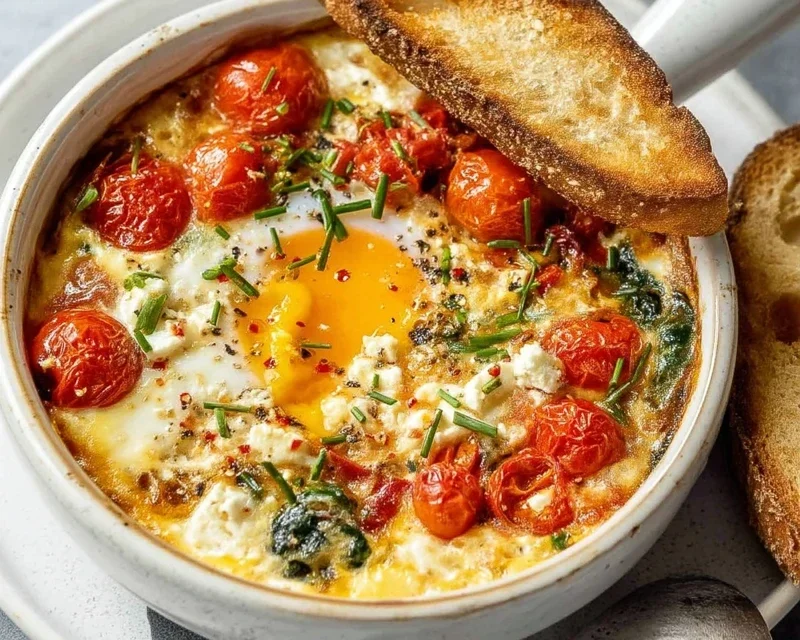 Baked Feta Eggs
