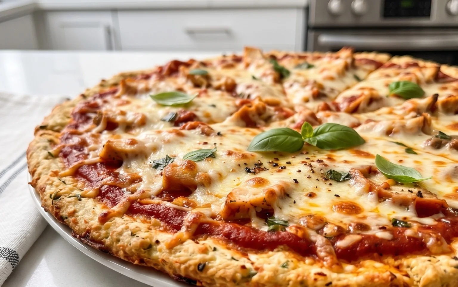 Chicken Crust Pizza (Low Carb + High Protein