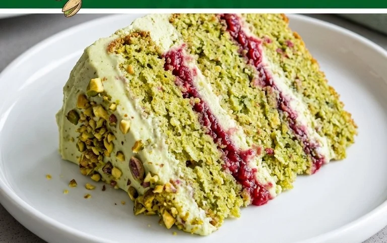 Pistachio Raspberry Cake