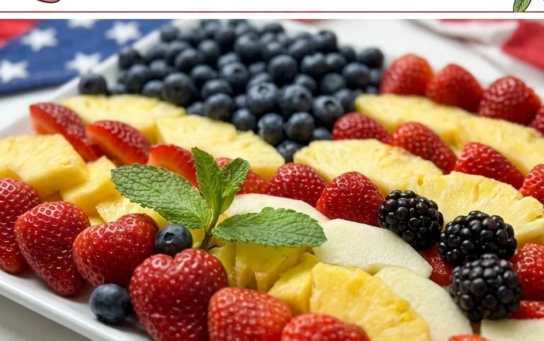 4th of July Fruit Platter Idea | How to Make an American Flag