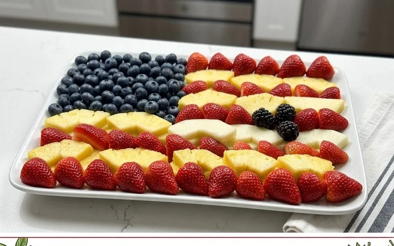 4th of July Fruit Platter Idea | How to Make an American Flag