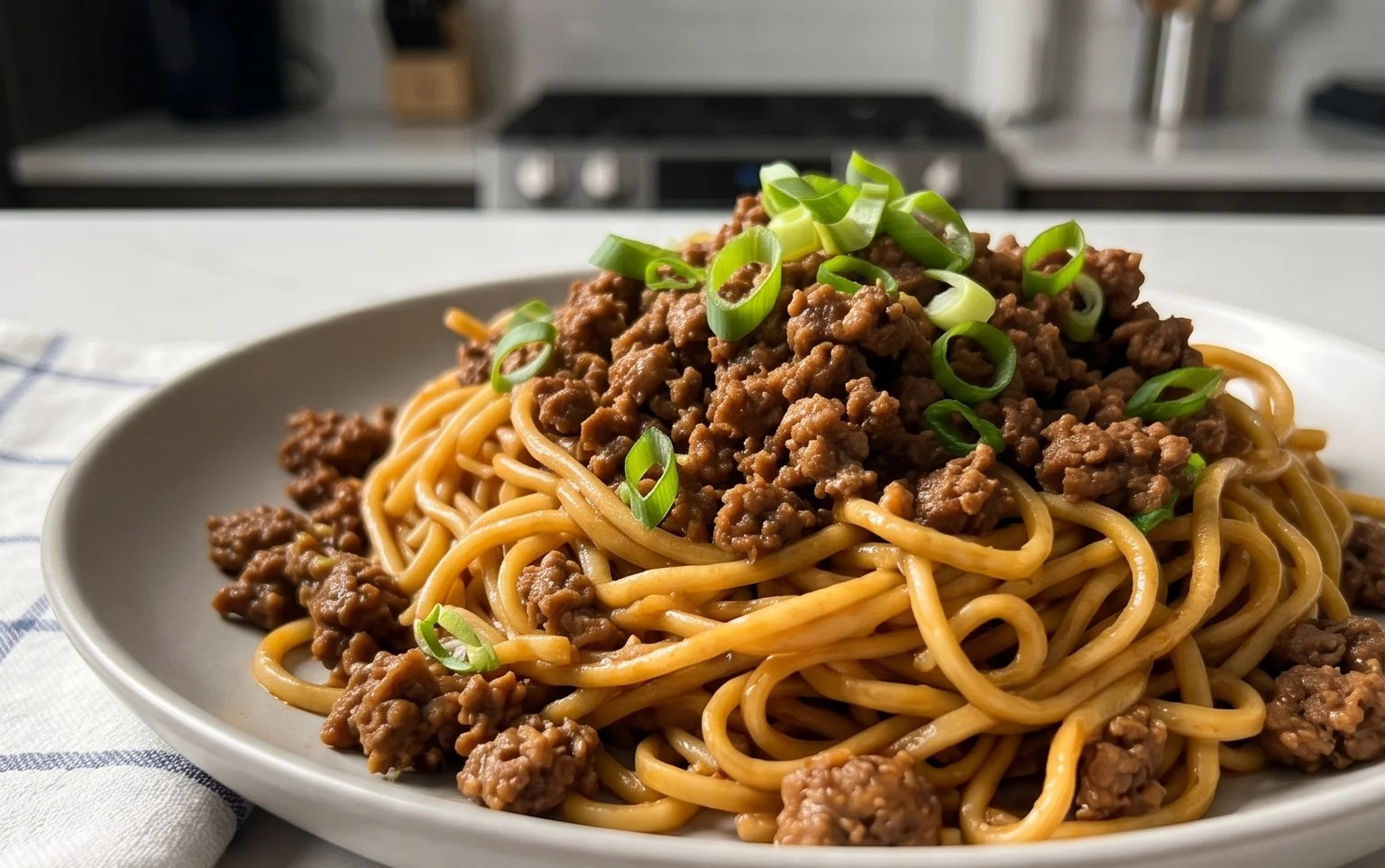Asian Ground Beef Noodles
