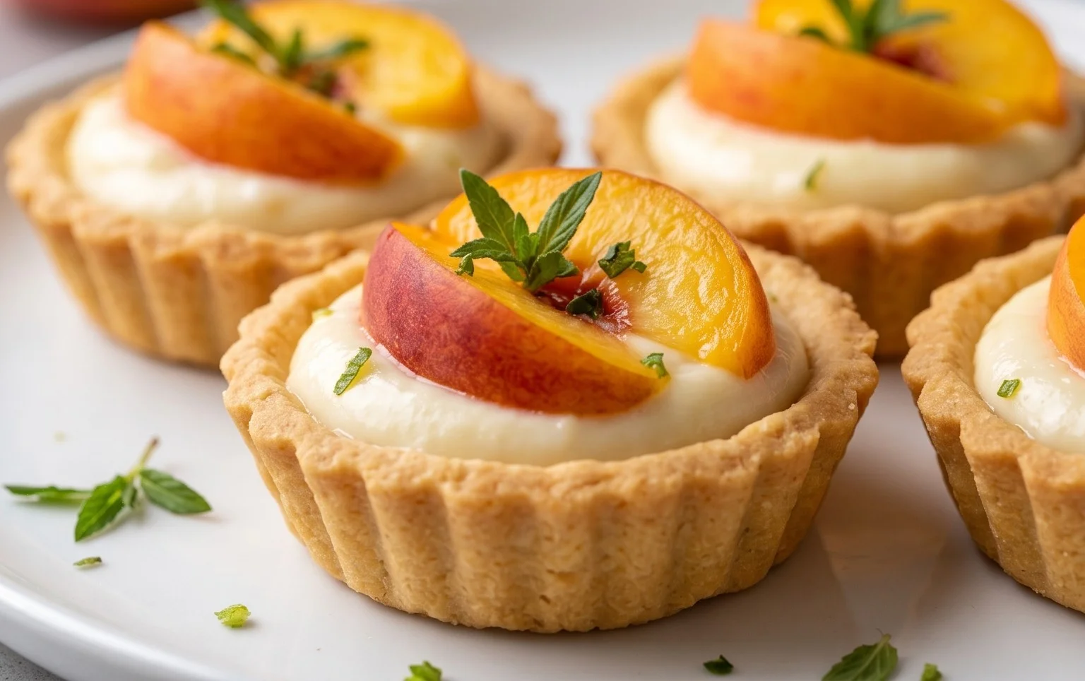 Mini Peach and Cream Cheese Tarts