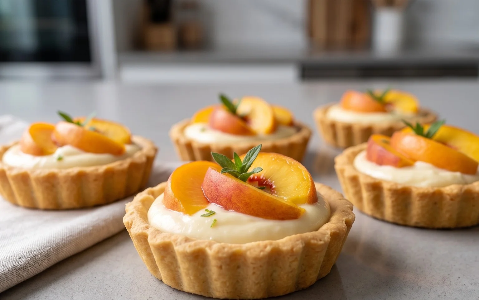 Mini Peach and Cream Cheese Tarts