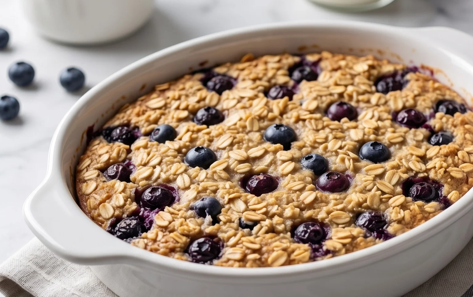 Lemon Blueberry Baked Oats