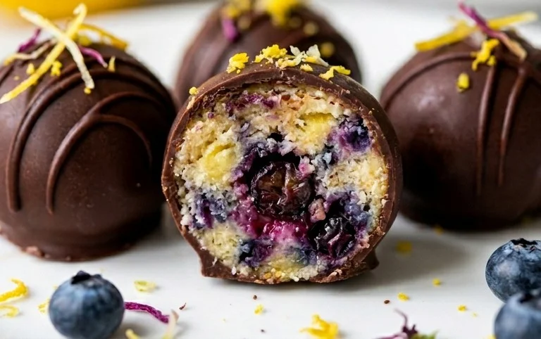 LEMON BLUEBERRY TRUFFLES 