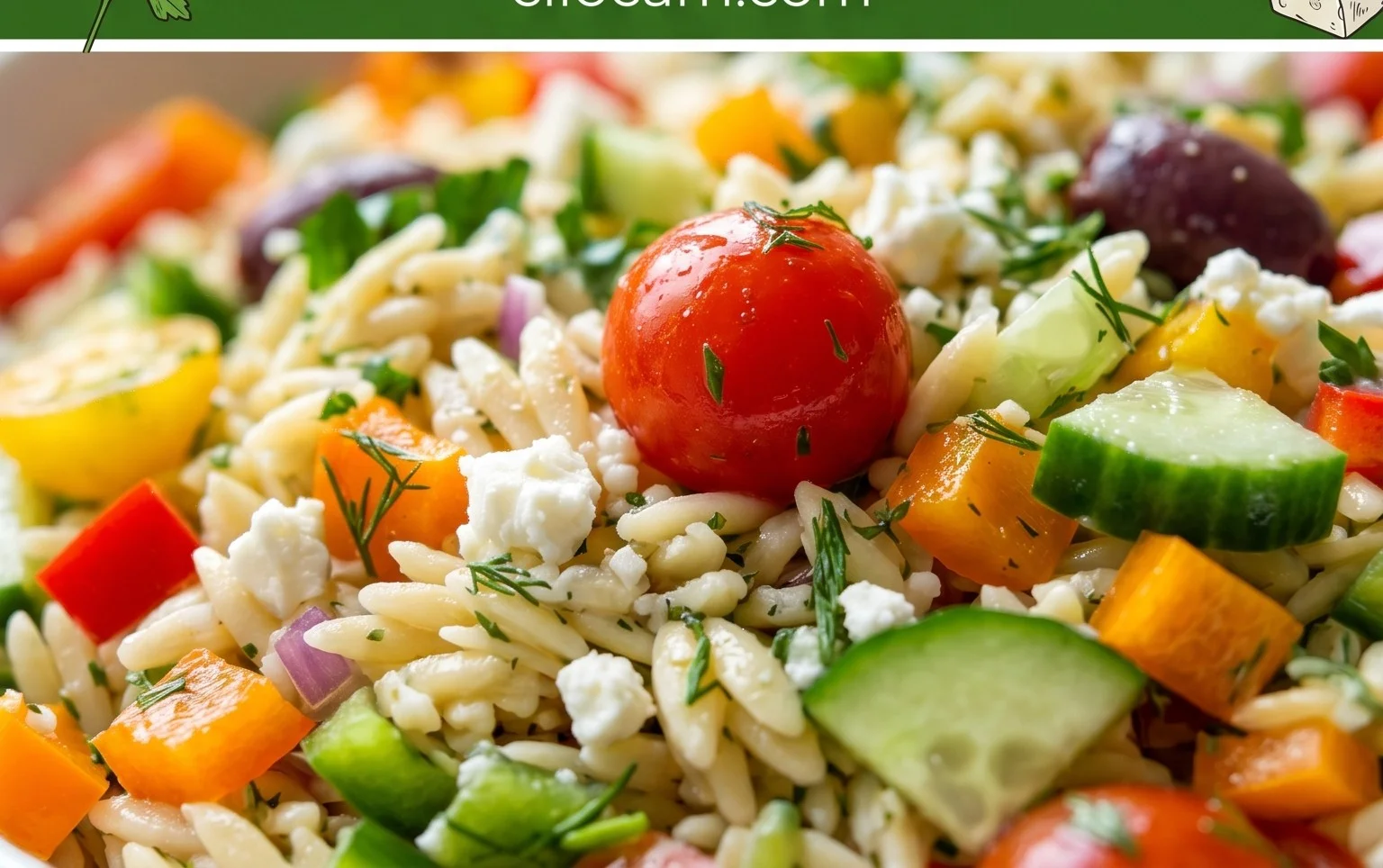 Rainbow Orzo Salad
