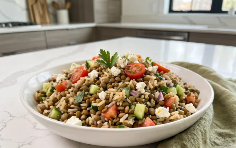 Easy Mediterranean Lentils and Rice