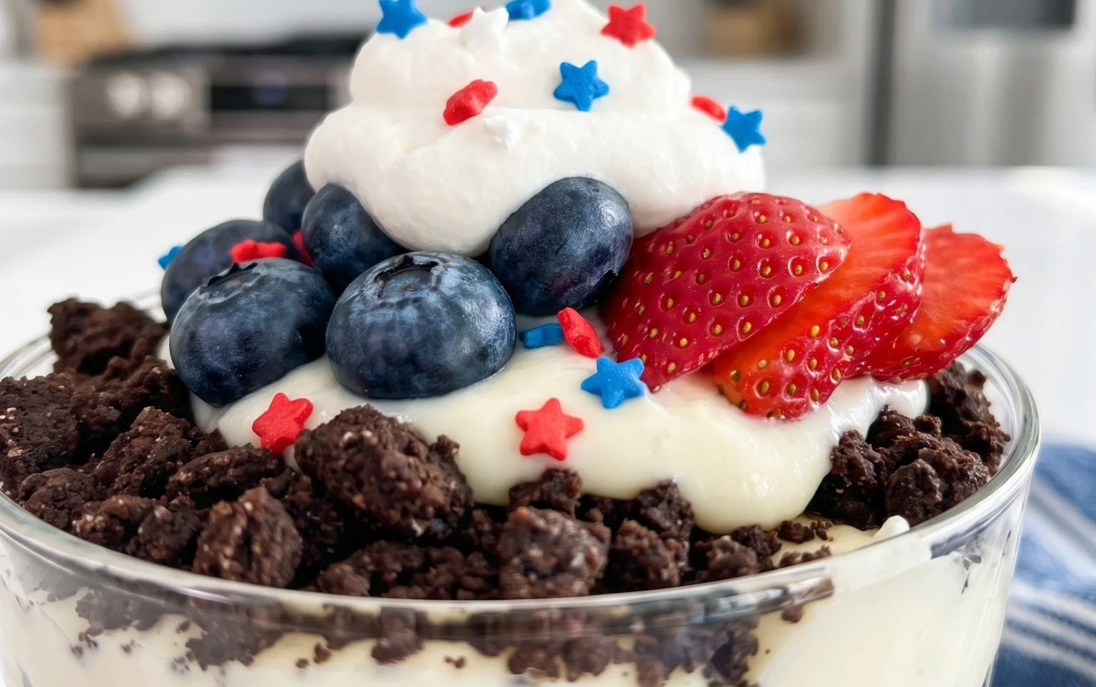 Red, White and Blue Dirt Cups