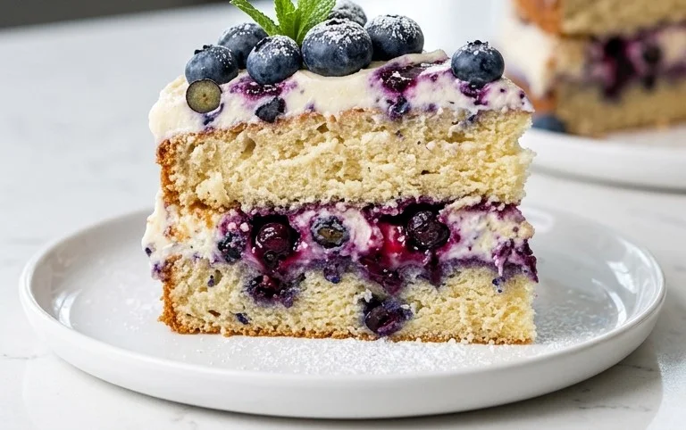 Nova Scotia Blueberry Cream Cake