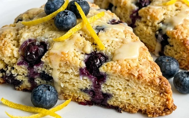 Almond Flour Lemon Blueberry Scones