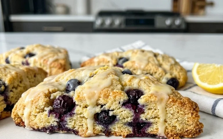 Almond Flour Lemon Blueberry Scones