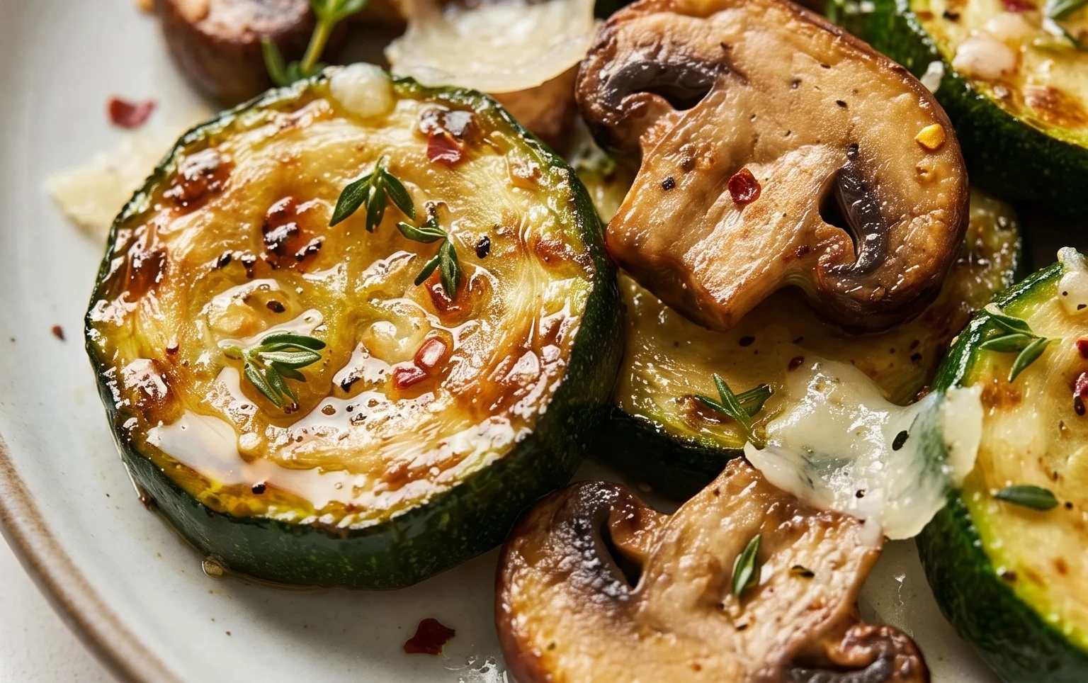 Skillet Zucchini and Mushrooms