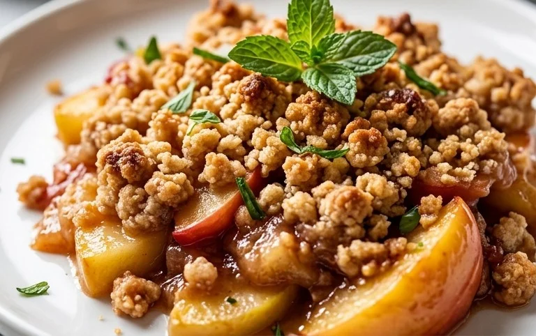Healthy Breakfast Apple Crum extractble