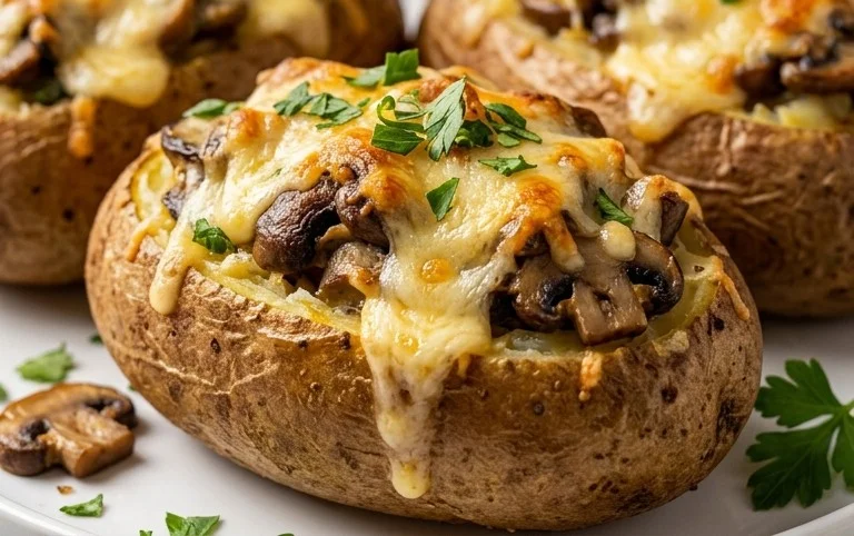 The Ultimate Stuffed Baked Potatoes with Mushrooms
