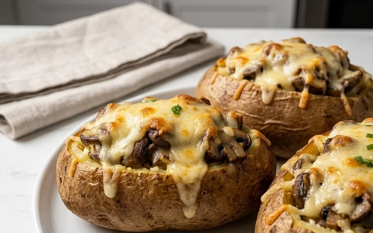 The Ultimate Stuffed Baked Potatoes with Mushrooms