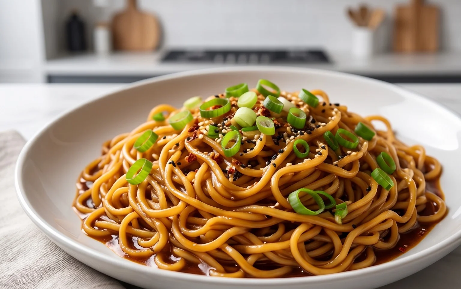 Easy Saucy Ramen Noodles