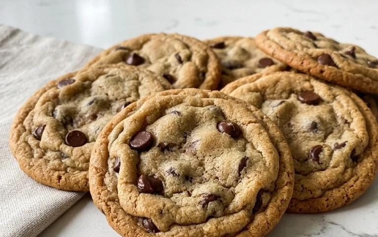 Crispy and Chewy Chocolate Chip Cookies